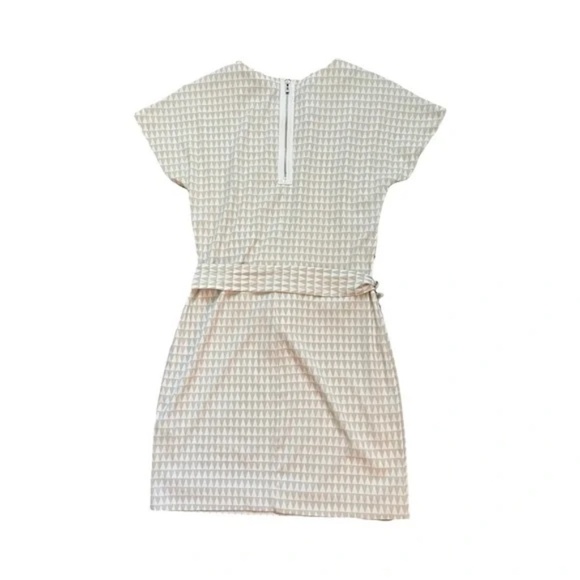 Armani Exchange | Gray Geometric Sequined Cap Sleeve Sheath Mini Dress, Size 0 - Picture 2 of 8